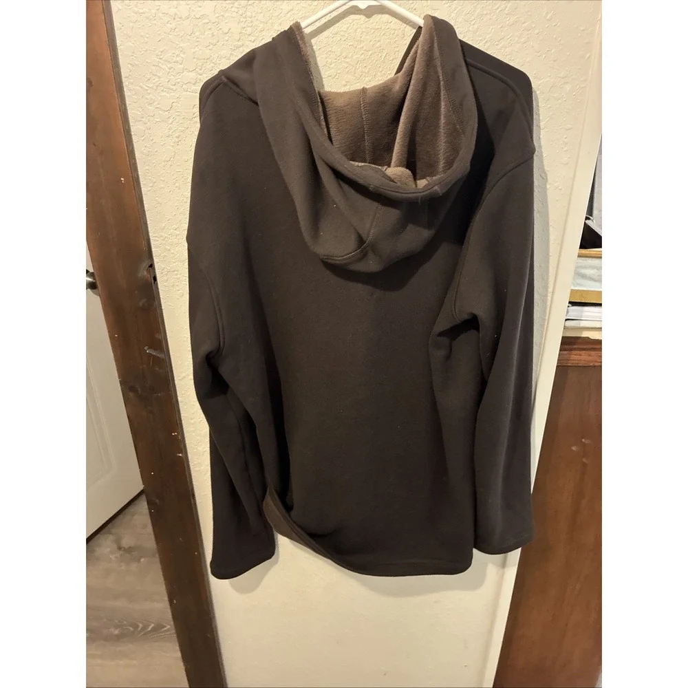 Ugg Australia Hoodie Mens XL Brown Full Zip Fleece Lined Sweatshirt Comfort